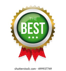 The Best gold badge vector