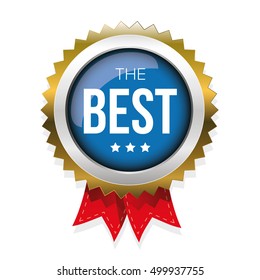 The Best gold badge vector
