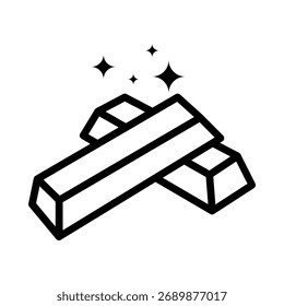 The best Gold Bar icon vector, illustration logo template in trendy style. Suitable for many purposes.
