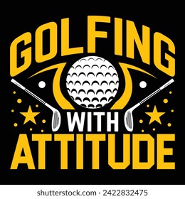 Best golf funny Quote typography t-shirt design, golf playing vector illustration Editable template artwork