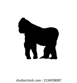 The Best Gorilla Silhouette Image With White Background, Perfect for any type of design. Websites and applications about Gorillas. Or the Gorilla icon in various designs.