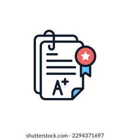 Icono de Best Grades en vector. Ilustración