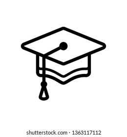 best graduation hat icon in trendy flat style