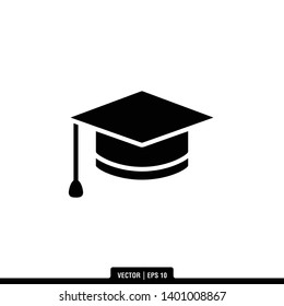 The best graduation hat icon vector, illustration logo template in trendy style. Can be used for many purposes.
