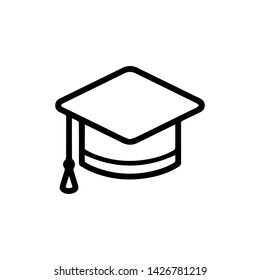 best graduation hat icon vector