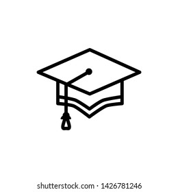 best graduation hat icon vector