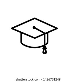 best graduation hat icon vector