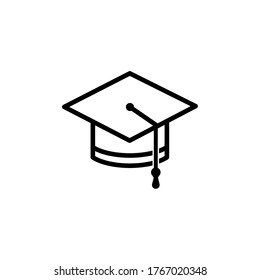 The best graduation hat icon vector logo