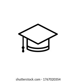 The best graduation hat icon vector logo