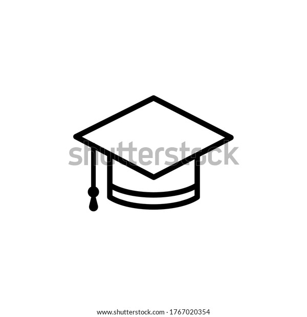 Best Graduation Hat Icon Vector Logo Stock Vector Royalty Free 1767020354