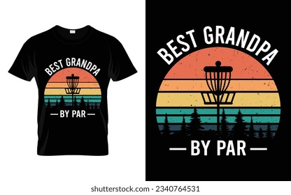 Best Opa by Par Funny Golf T-Shirt Design Golf Turnier Silhouette T-Shirt Design Vektor, Poster oder Vorlage