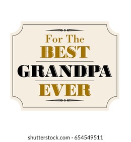 best grandpa ever gold black