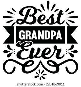 Best Grandpa Ever T Shirt Template Stock Vector (Royalty Free ...