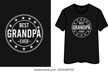 Best Grandpa Ever T-Shirt Design