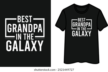 Best Grandpa In The Galaxy T-Shirt Design