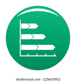 Best graph icon. Simple illustration of graph vector icon for any any design green