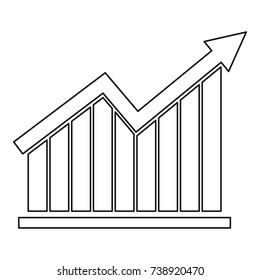 Best graph icon. Thin line illustration of graph vector icon for any web design