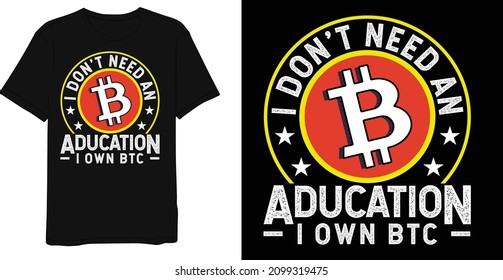  Best Graphic Bitcoin T-Shirt Design Template