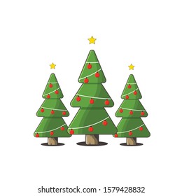 Best Green Pine Illustration Vector