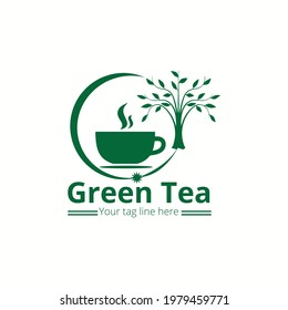 Plantilla vectorial moderna de té verde