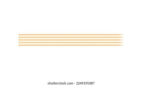 The best Grill bamboo skewers simple color flat icon, isolated on white background. Vector illustration in trendy style. Editable graphic resources for many purposes.