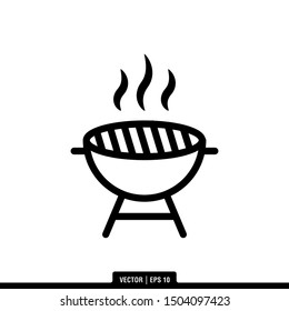 The best Grill icon vector, illustration logo template in trendy style. Suitable for many purposes.
