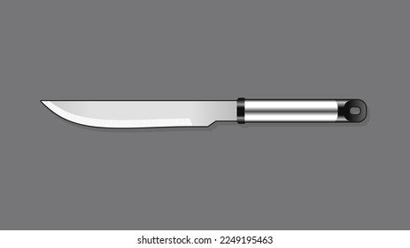 The best Grill Knife or Barbeque Knife, realistic flat 3d icon. Vector illustration in trendy style. Editable graphic resources for many purposes. 