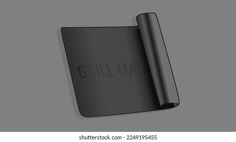 The best Grill Mat, realistic flat 3d icon. Mat for Install BBQ Appliance. Vector illustration in trendy style. Editable graphic resources for many purposes.