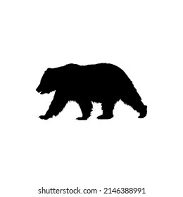 The Best Grizzly Bear Silhouette Pictures With White Background. The Best vector silhouette of Grizzly bear.