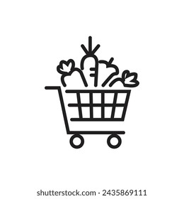 Best grocery item line art vector illustration.