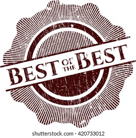 Best of the Best grunge style stamp