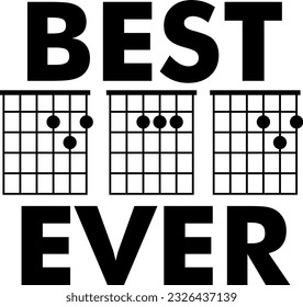 Best guitar dad ever t-shirt design