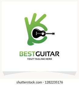 Best Guitar Logo Design Template Inspiration