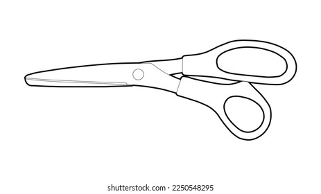 The best hair scissors outline icon, vector illustration in trendy style. Editable graphic resources for many purposes.