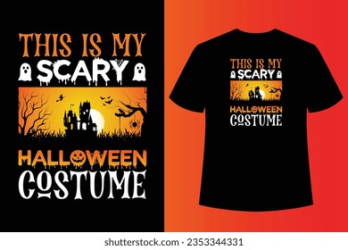 Best Halloween T-shirt Design | Halloween scary night t-shirt design