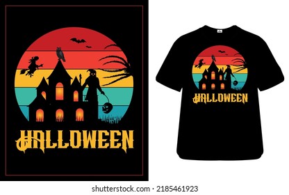 Best Halloween t-shirt design with vector