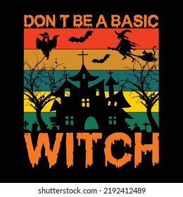 Best Halloween T-shirt design vector 