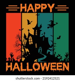 Best Halloween T-shirt design vector 