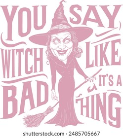 Best Halloween T-Shirt design, Vintage Halloween Witch 