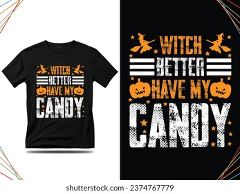 Best Halloween Typography T shirt Design for men, women, and kids