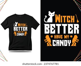 Best Halloween Typography T shirt Design for men, women, and kids