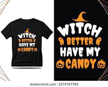 Best Halloween Typography T shirt Design for men, women, and kids