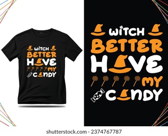 Best Halloween Typography T shirt Design for men, women, and kids