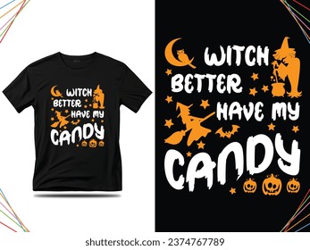 Best Halloween Typography T shirt Design for men, women, and kids