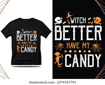 Best Halloween Typography T shirt Design for men, women, and kids