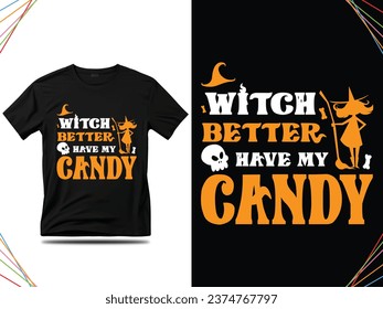 Best Halloween Typography T shirt Design for men, women, and kids