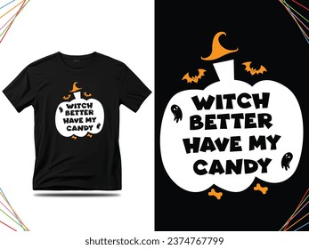 Best Halloween Typography T shirt Design for men, women, and kids