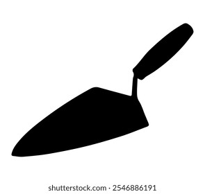 The best Hand trowel silhouette, isolated on white background.