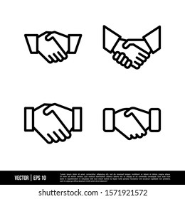 The best Handshake icons vector collection, illustration logo template in trendy style. Suitable for many purposes.