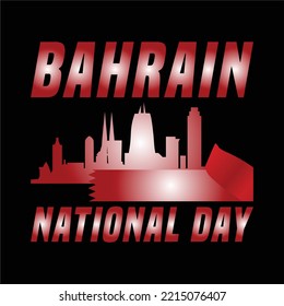 best happy bahrain national day t shirt design vector